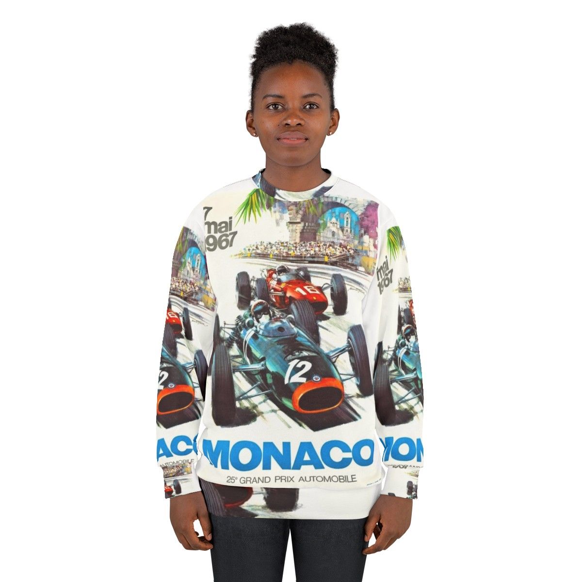 1967 Monaco Grand Prix Vintage Formula 1 Racing Sweatshirt - women