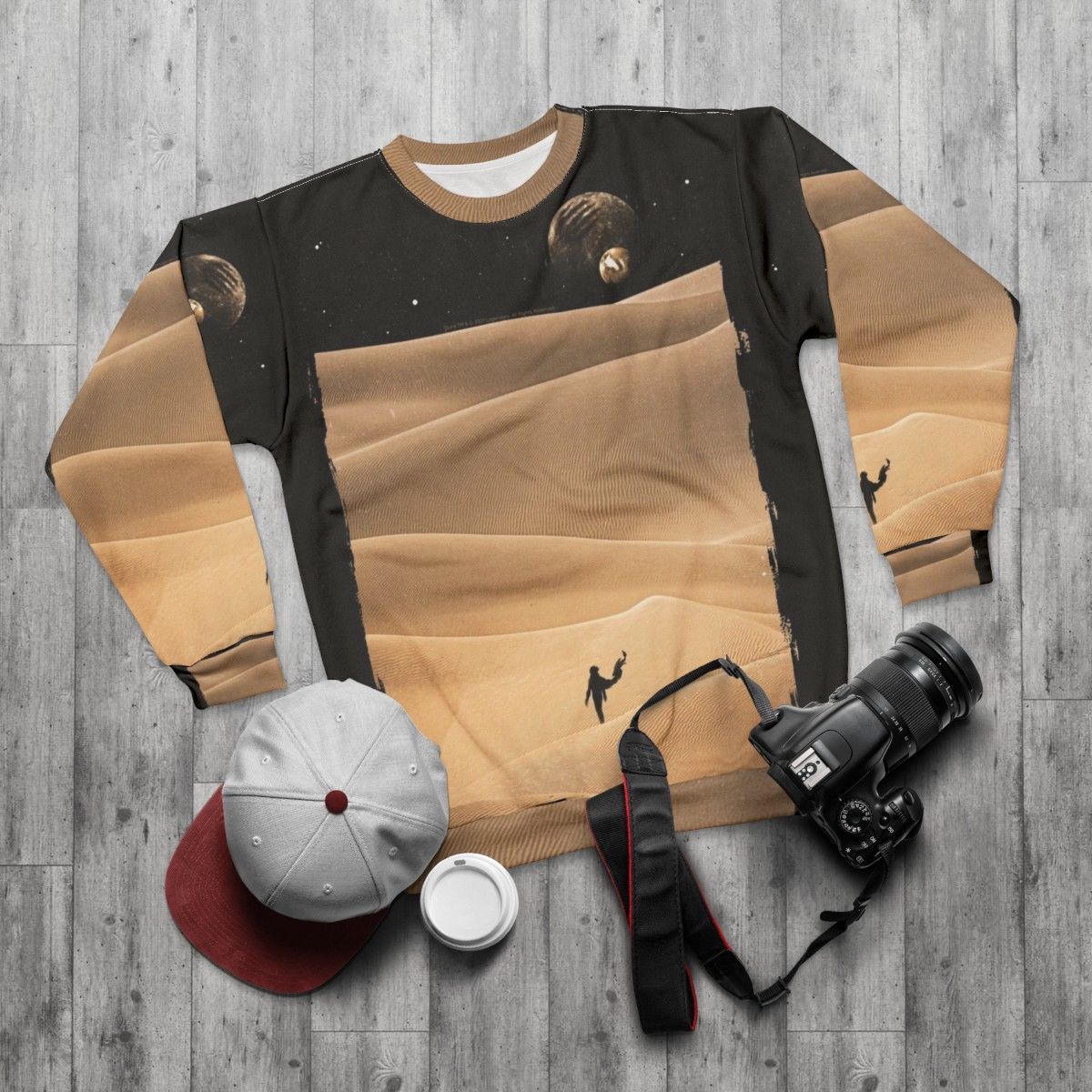 Dune Arrakis Faction Sweatshirt with House Symbols - flat lay