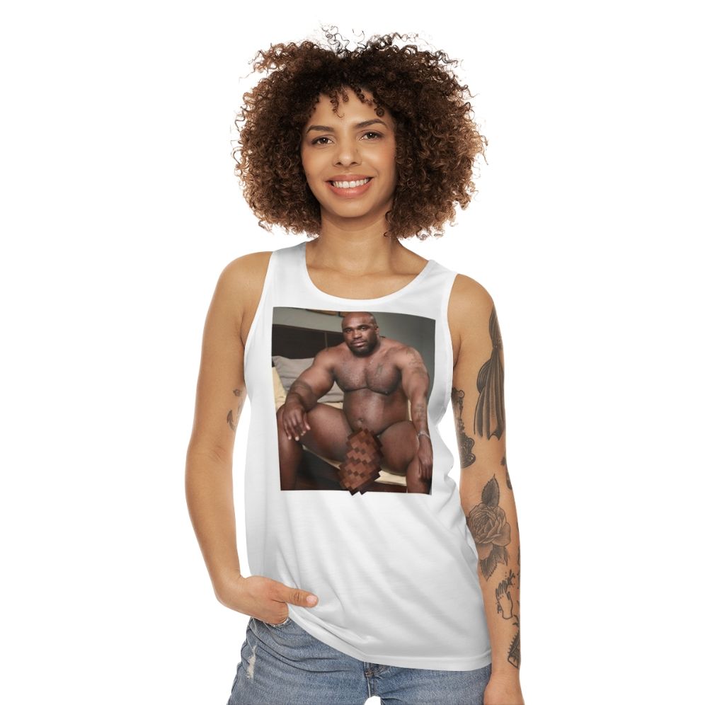 Unisex funny black guy meme tank top - women