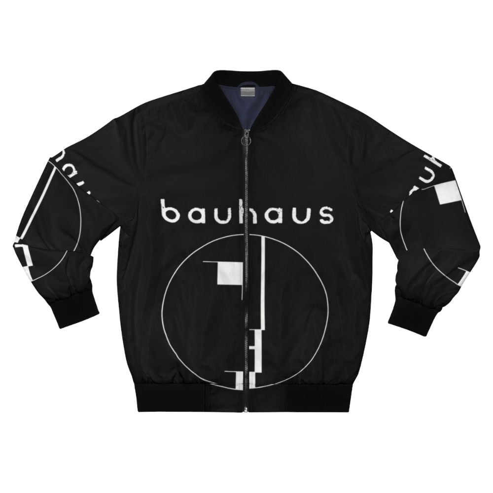 Bauhaus post punk 80s retro bomber jacket in white