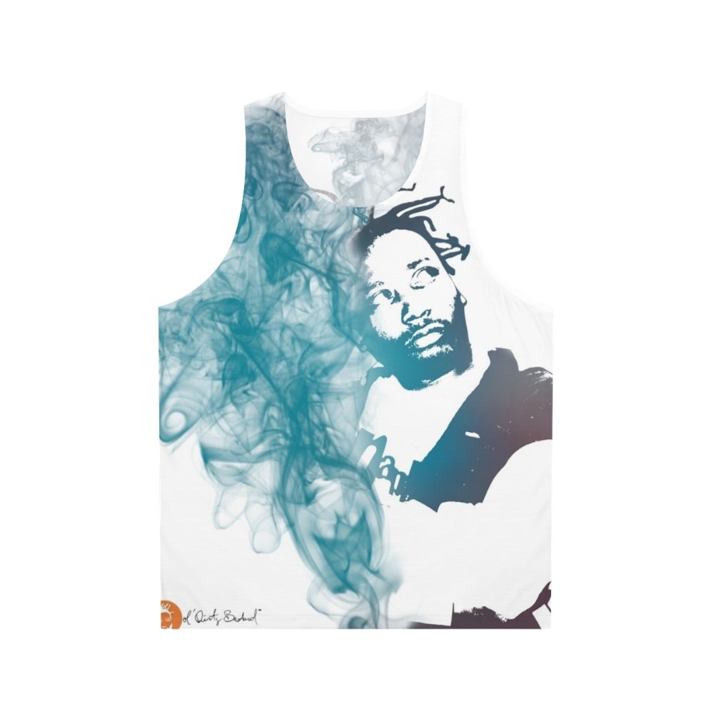 Ol Dirty Bastard smoke dispersion portrait on unisex tank top