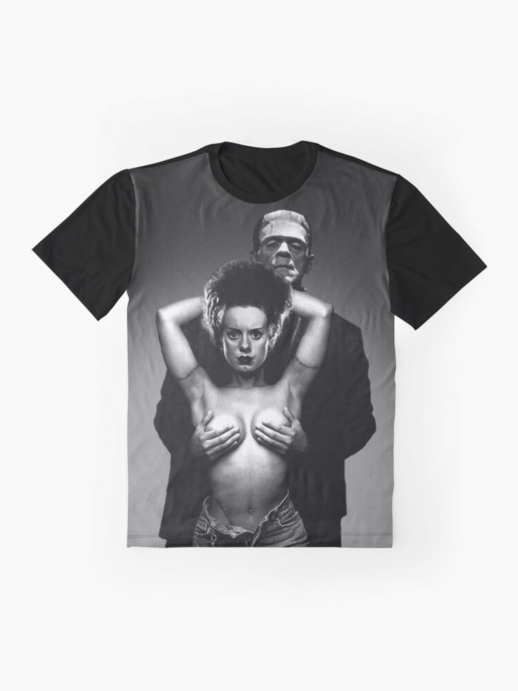 Rotting Bone Graphic T-Shirt featuring an eerie, underground horror design - Flat lay