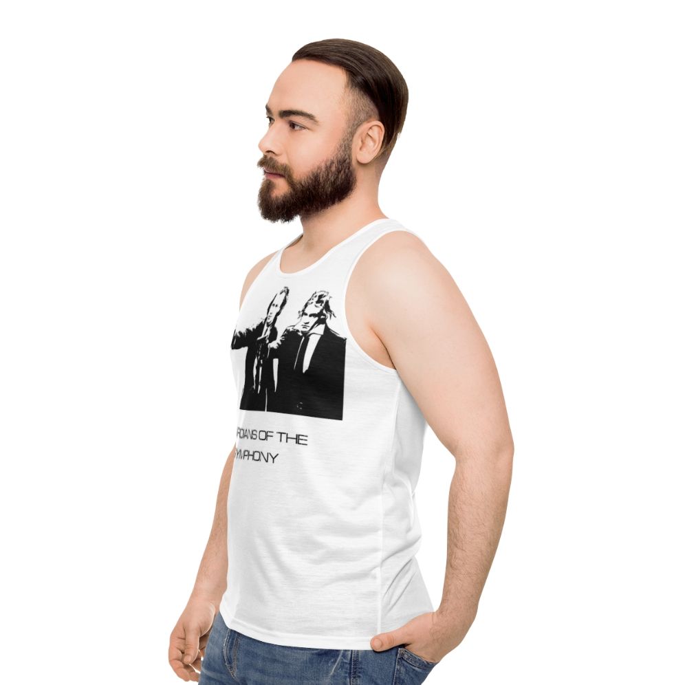 Unisex tank top featuring composers of the symphony orchestra - men side