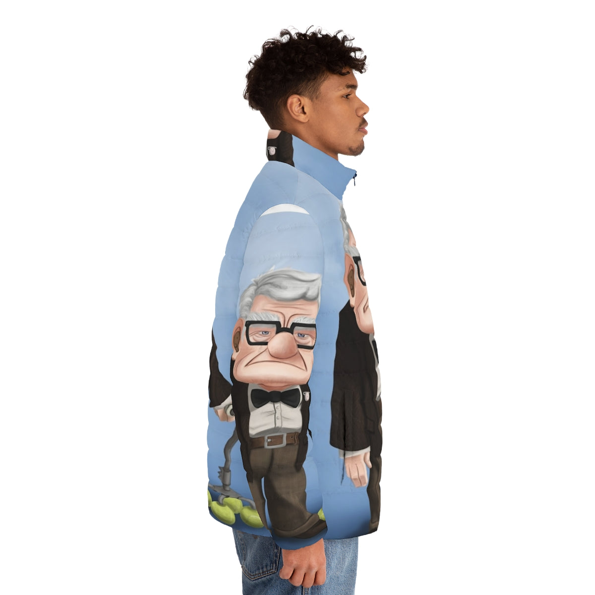 Carl Fredricksen's Iconic Puffer Jacket from the Beloved Pixar Film "Up" - men side right