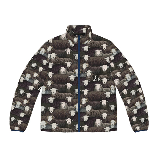 Herdwicks Puffer Jacket with Herdwick Sheep Pattern