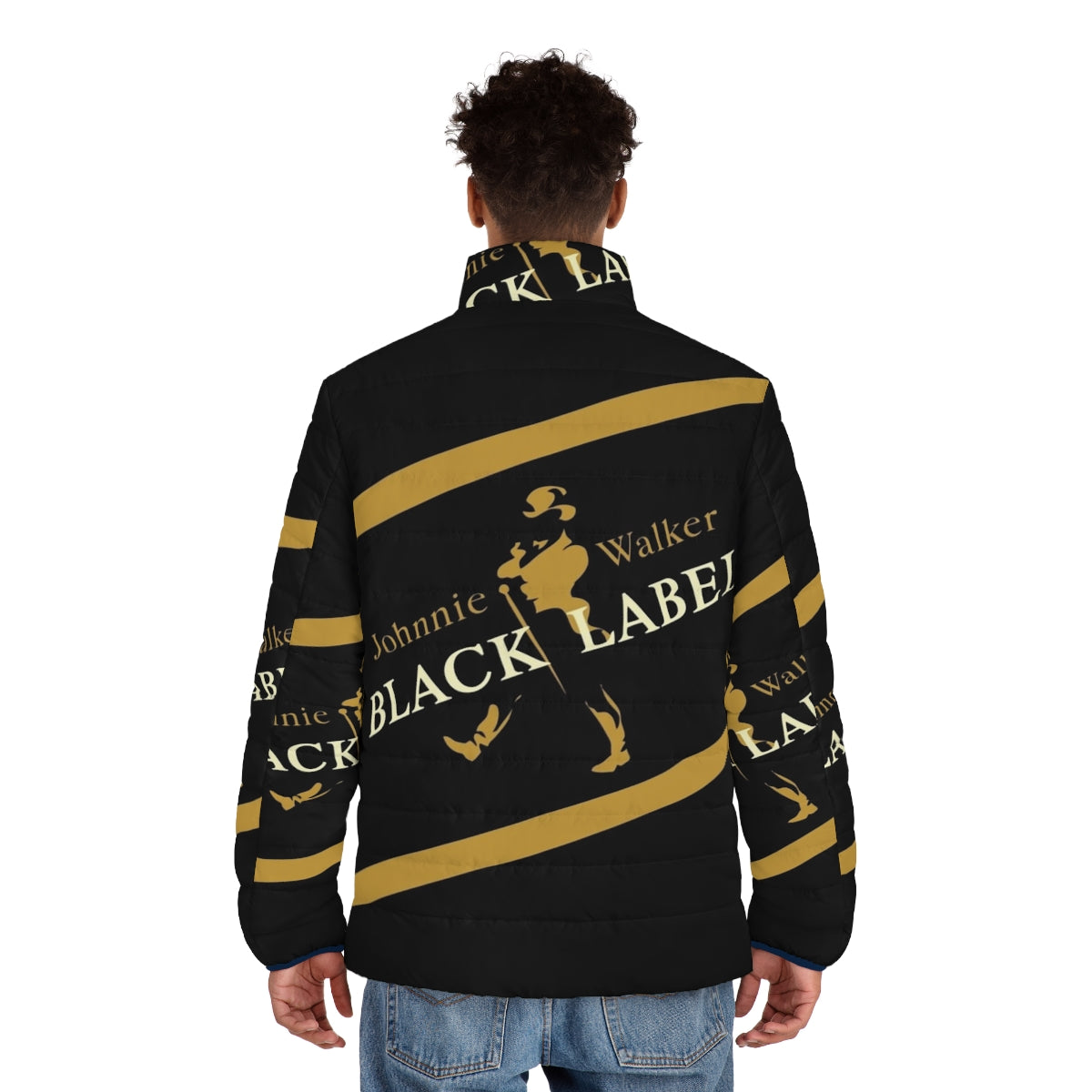 Johnnie Walker Black Label Puffer Jacket - men back