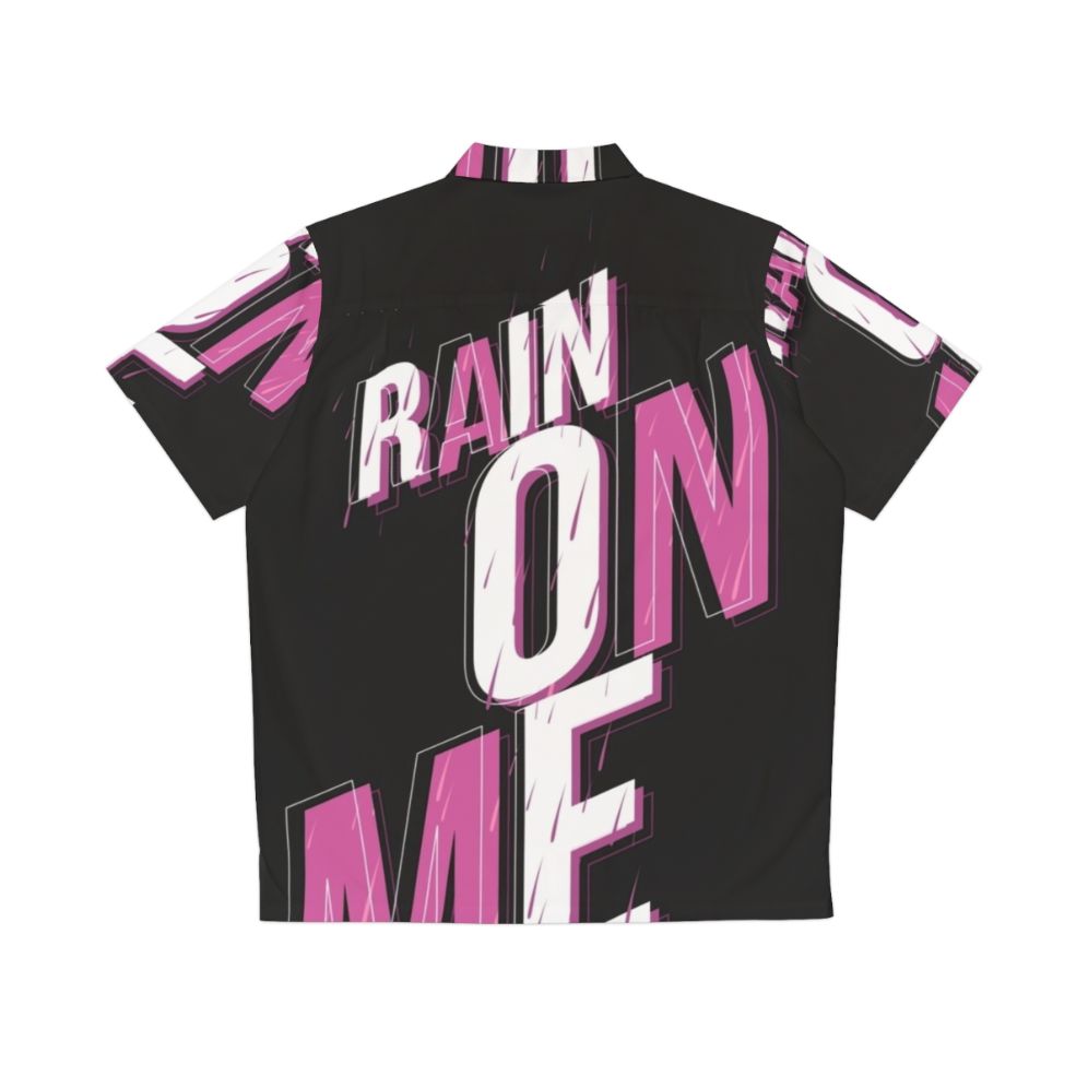 Rain On Me Hawaiian Shirt featuring Lady Gaga's Chromatica music - Back