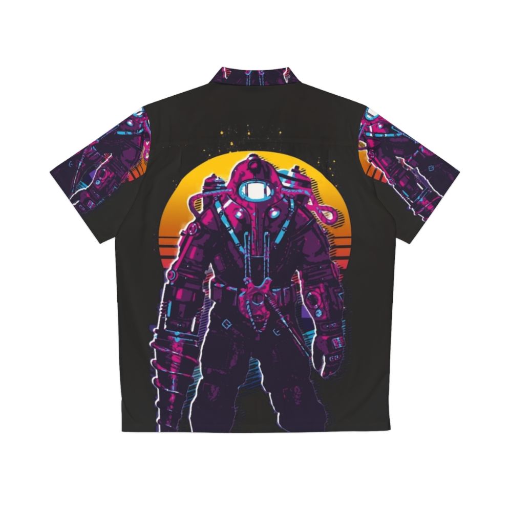 Bioshock Big Daddy 80s Retro Hawaiian Shirt - Back