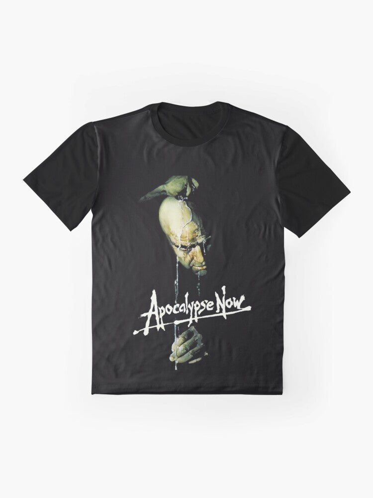 Apocalypse Now horror-themed graphic t-shirt featuring imagery from the Vietnam War film - Flat lay