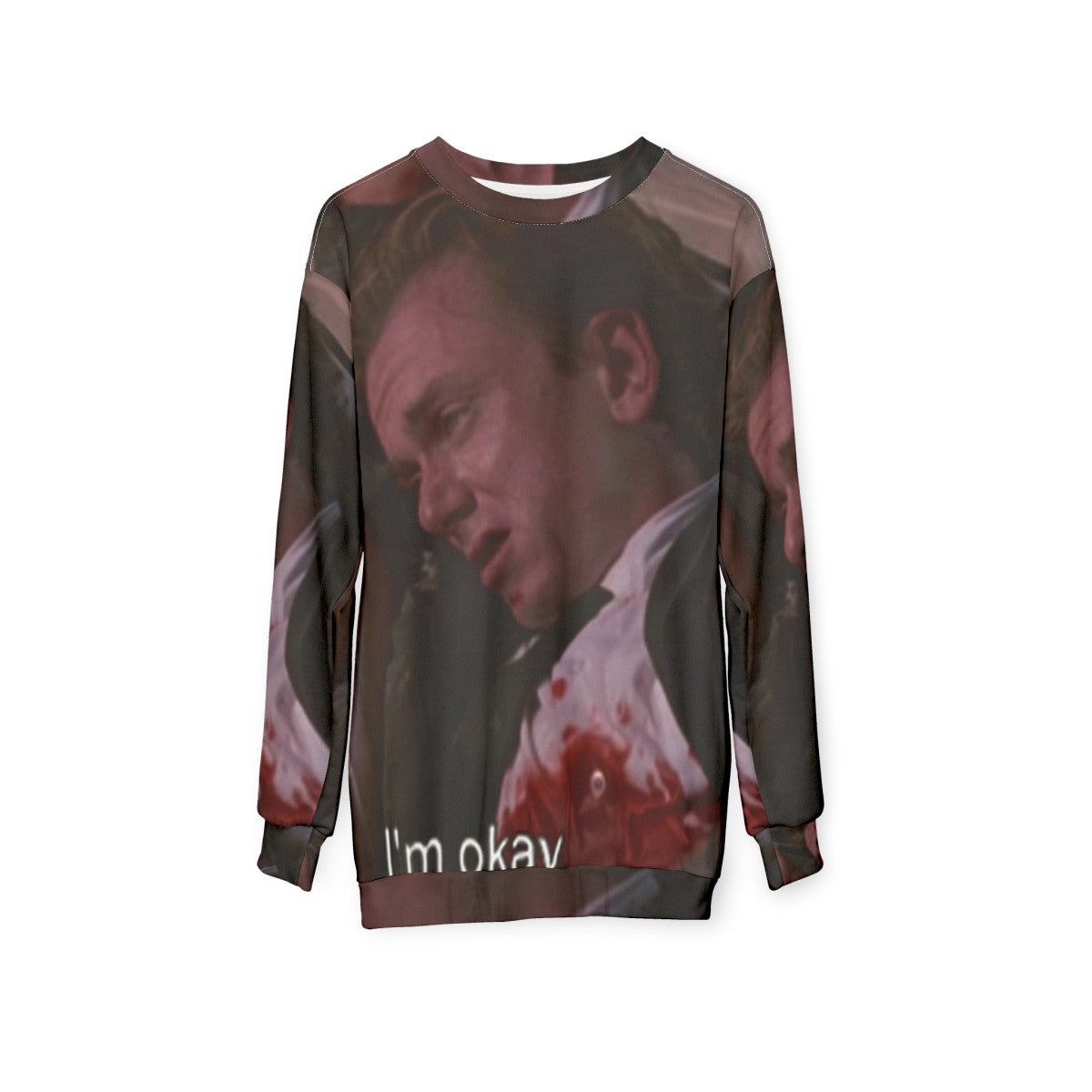 Reservoir Dogs movie quote sweatshirt with Quentin Tarantino, Tim Roth, and relatable meme design - hanging