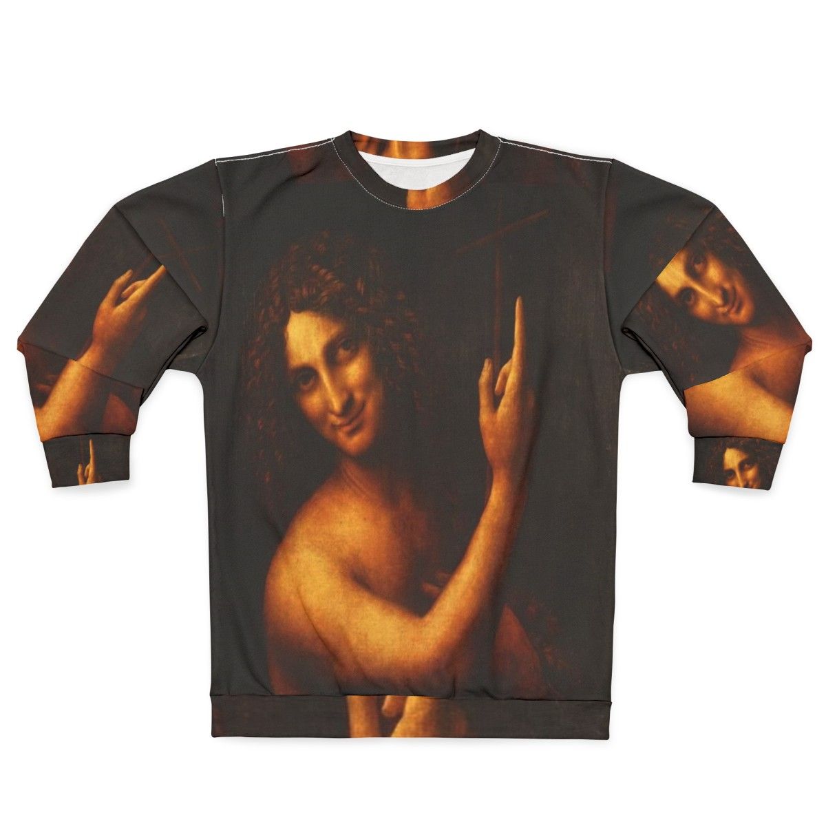 Da Vinci St. John the Baptist Sweatshirt - Renaissance Art