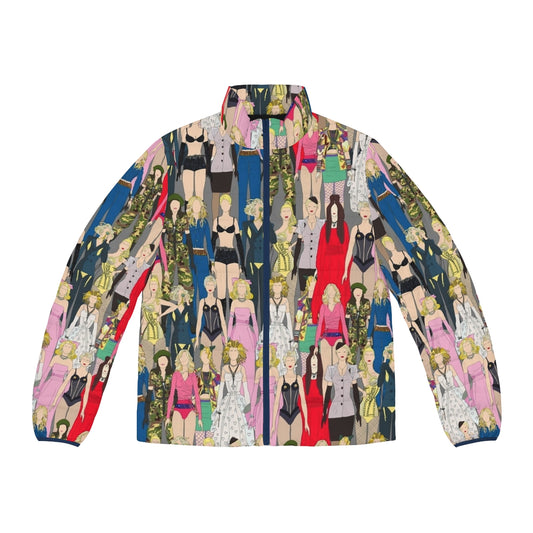 Madonna inspired puffer jacket with pop art design