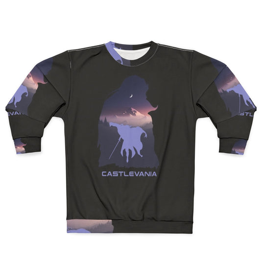 Castlevania Netflix Sweatshirt featuring Alucard and Aesthetic Imagery