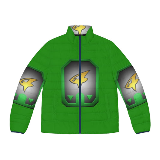 Power Rangers RPM Green Ranger Puffer Jacket with zords and morphers