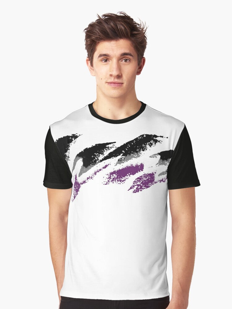 Asexual pride flag design on a t-shirt - Men