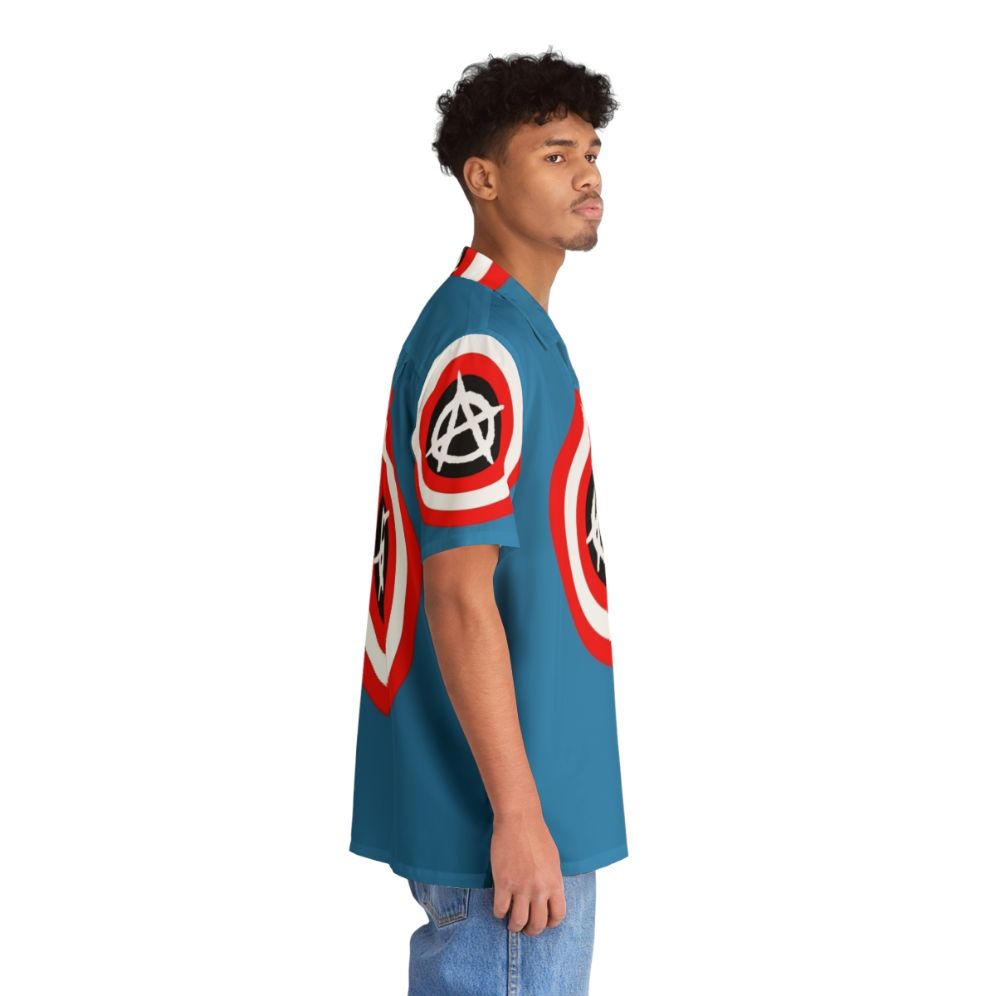 Captain Anarchy Hawaiian Shirt featuring a Marvel Comics superhero parody design - People Pight