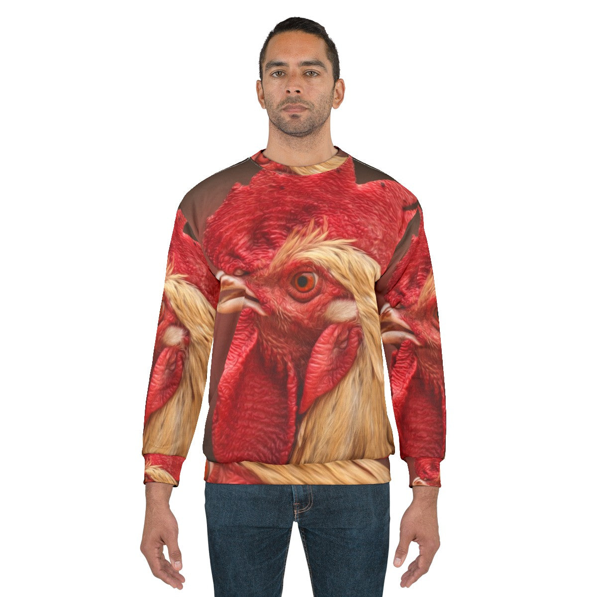 Rooster Chicken Graphic Sweatshirt - men