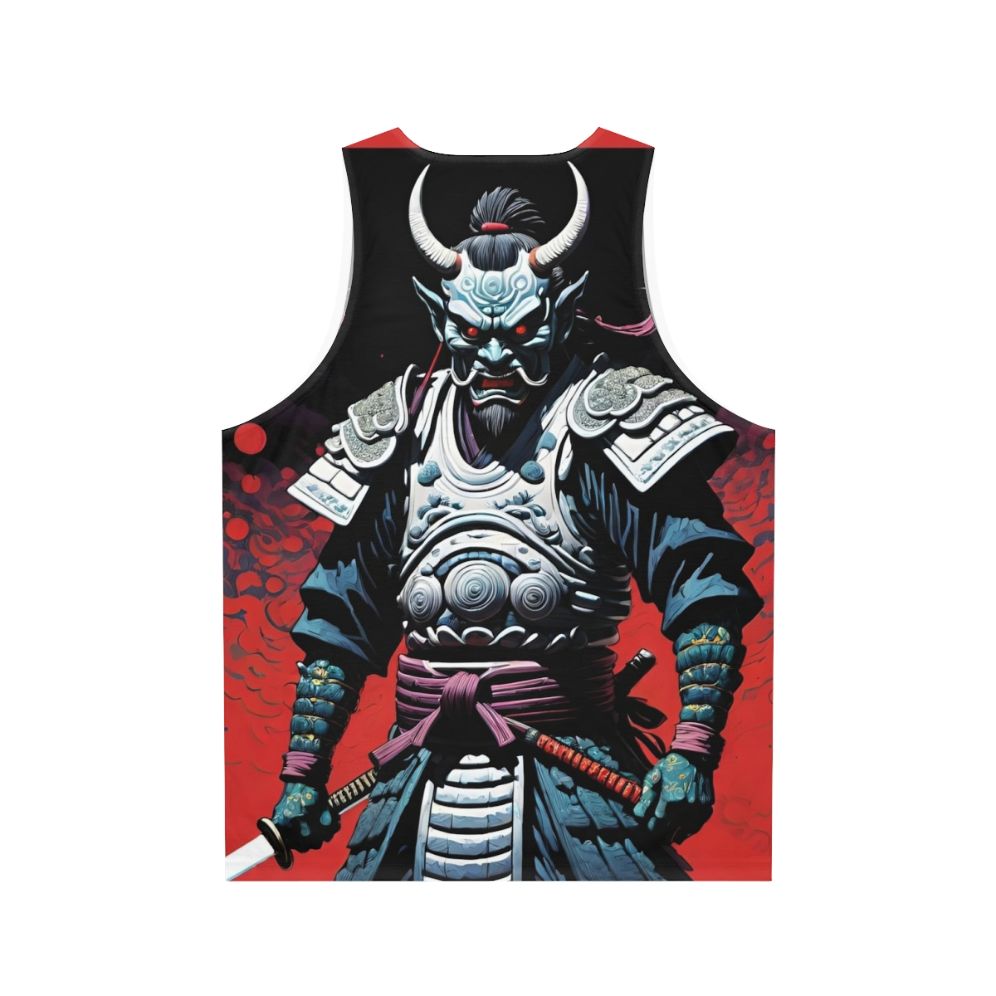 Samurai demon unisex tank top - Back