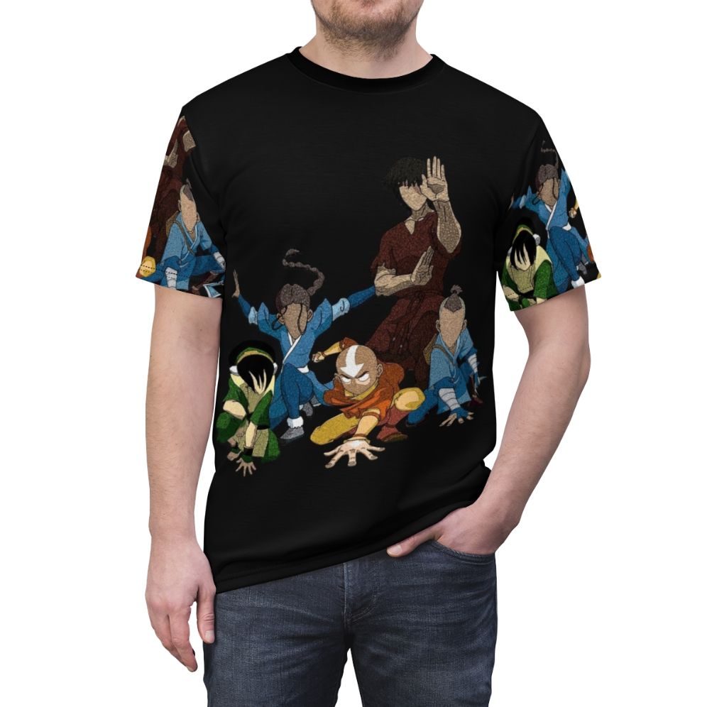 Illustrated Avatar: The Last Airbender inspired design on a t-shirt - men front