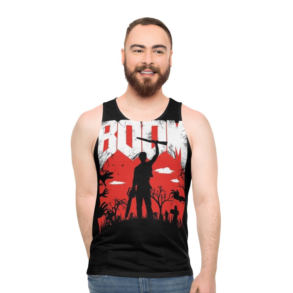 "This Is My Boomstick" Unisex Tank Top featuring a pop culture design - men