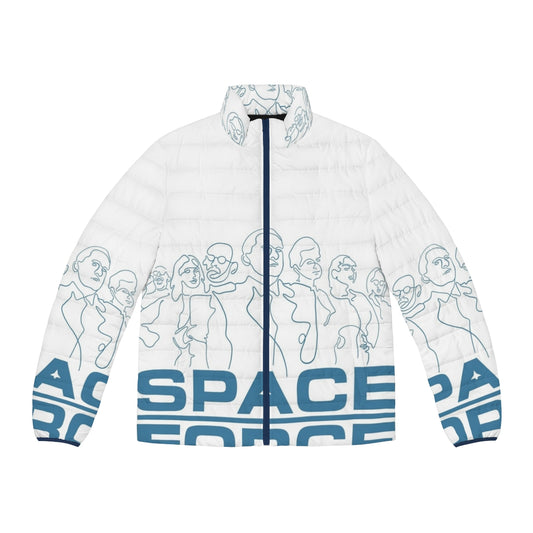 Space Force Space Is Hard Puffer Jacket - Vintage Retro Sci-Fi Inspired Outerwear