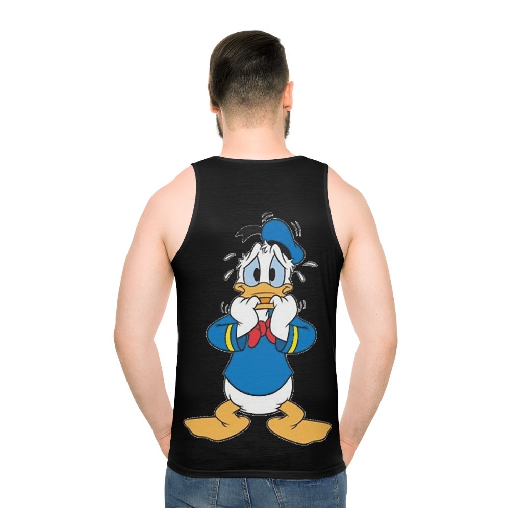 Funny Donald Duck fan art unisex tank top - men back