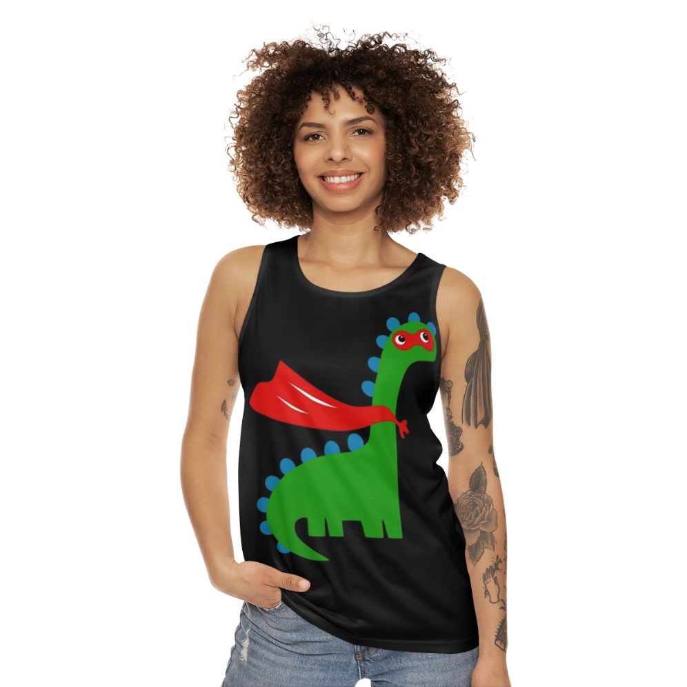 Dinosaur superhero graphic tee for kids - women