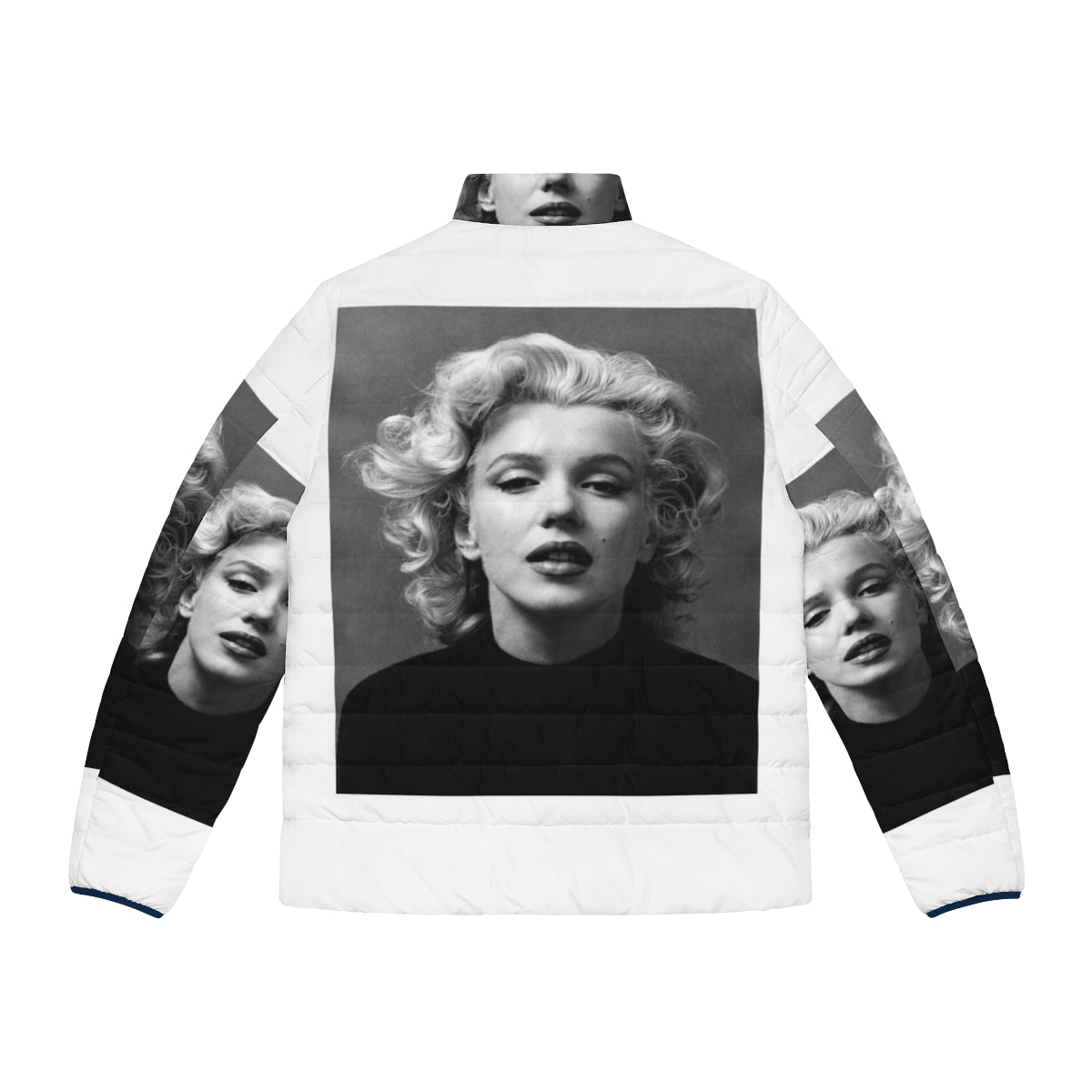 Vintage Marilyn Monroe black and white puffer jacket - Back