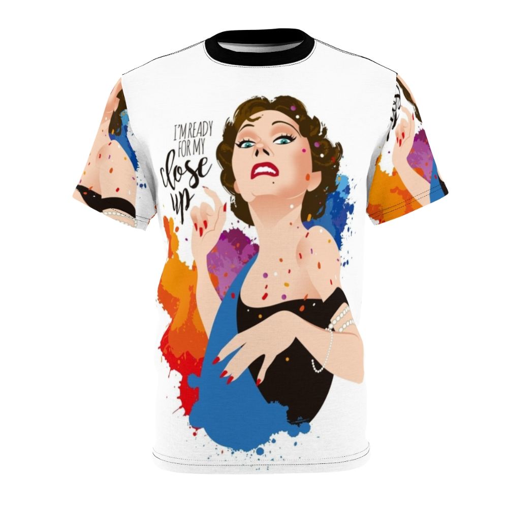 Close up AOP t-shirt with Norma Desmond and Gloria Swanson from Sunset Boulevard