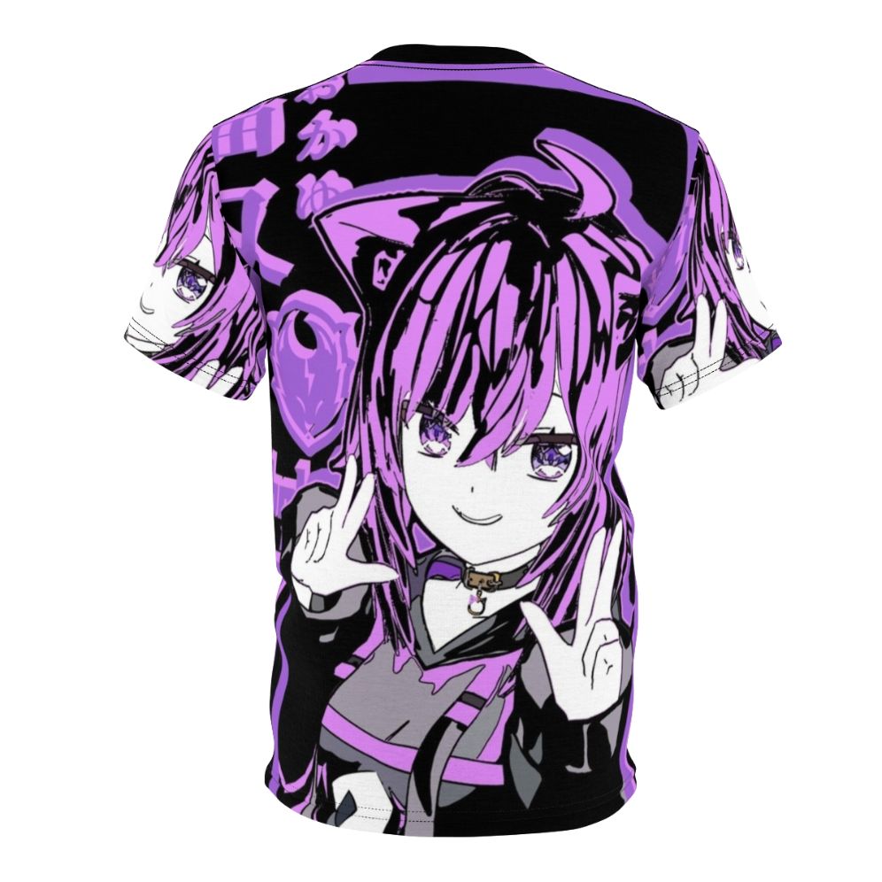 Hololive Gamers Nekomata Okayu anime-style virtual youtuber character t-shirt - Back