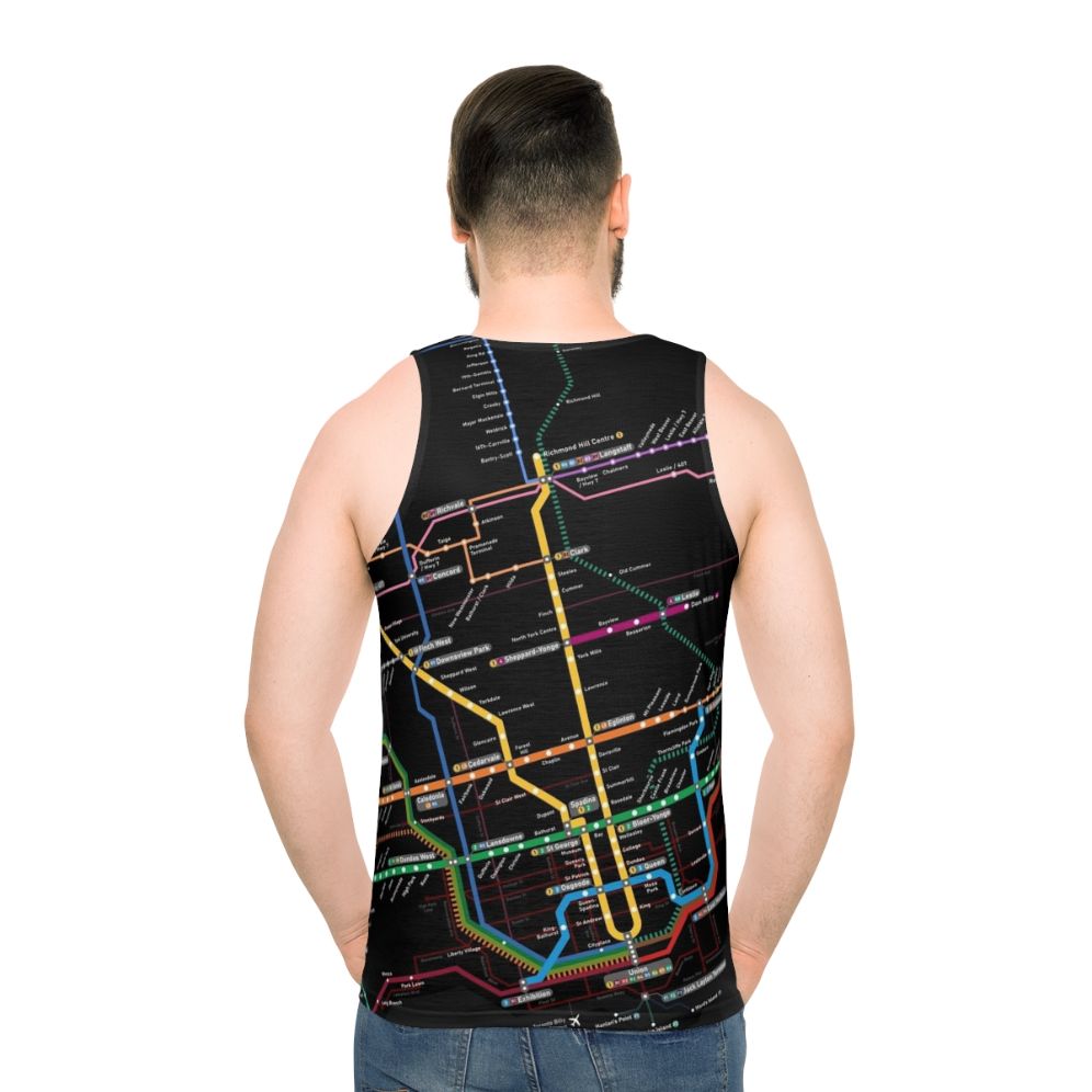 Toronto Rapid Transit 2030 Map Unisex Tank Top - men back