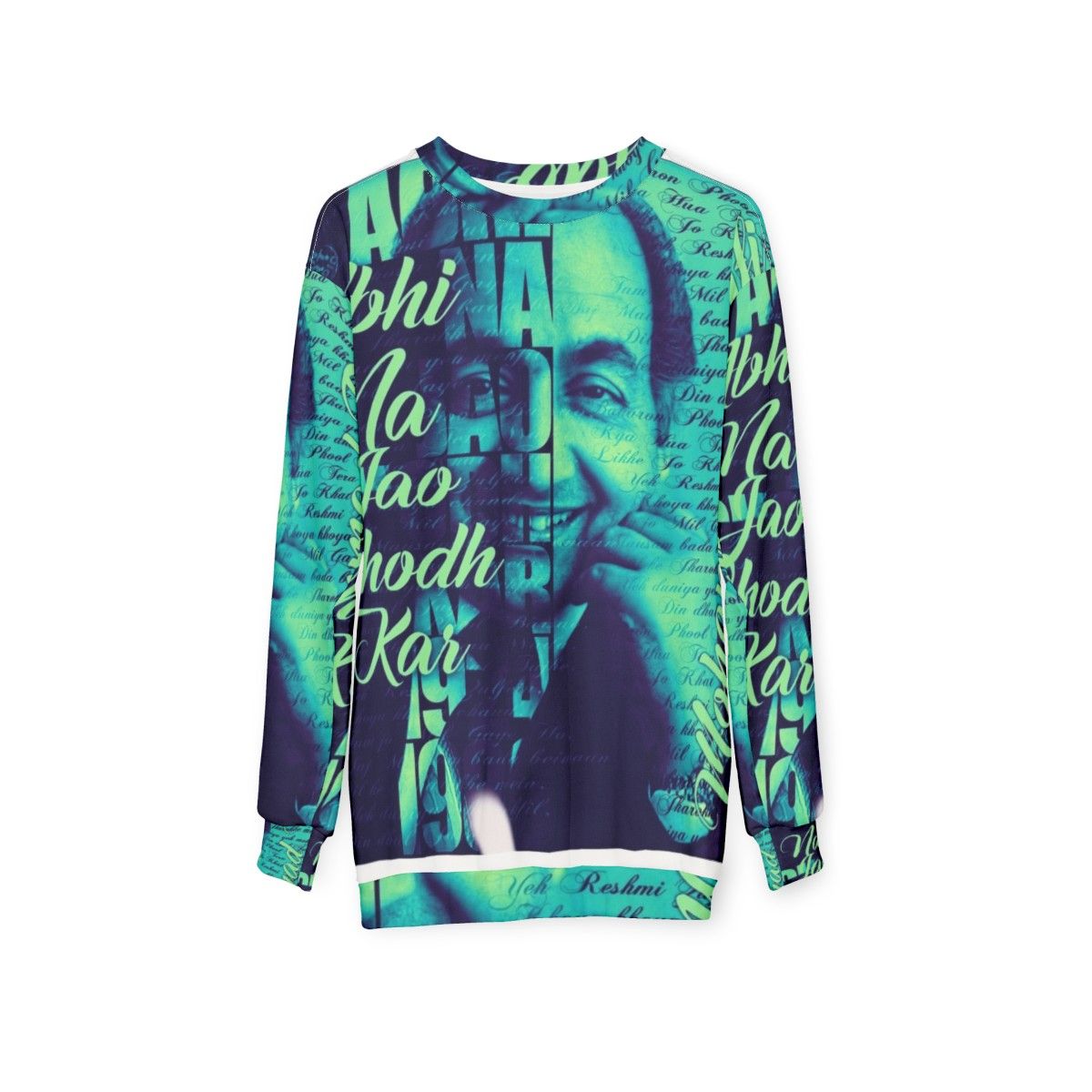 Mohd Rafi Legendary Bollywood Singer Sweatshirt - hanging