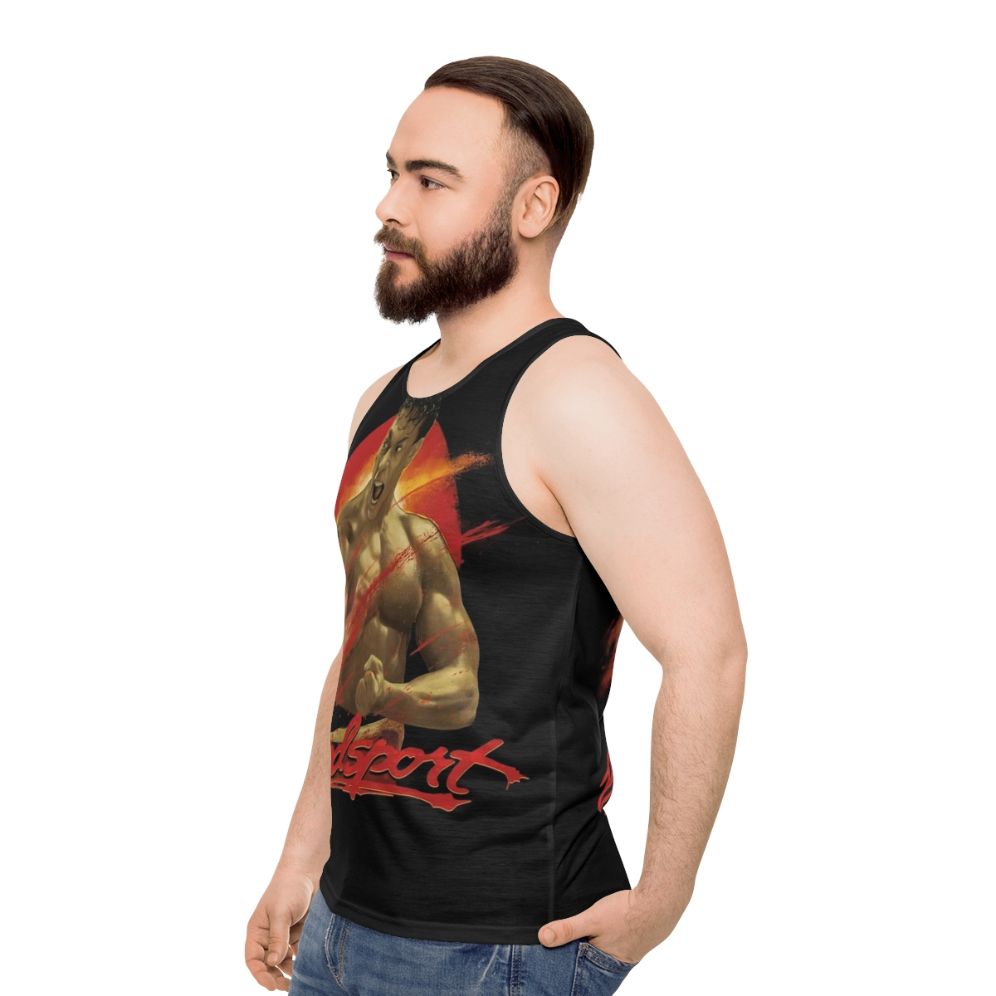 Bloodsport Retro Unisex Tank Top - men side