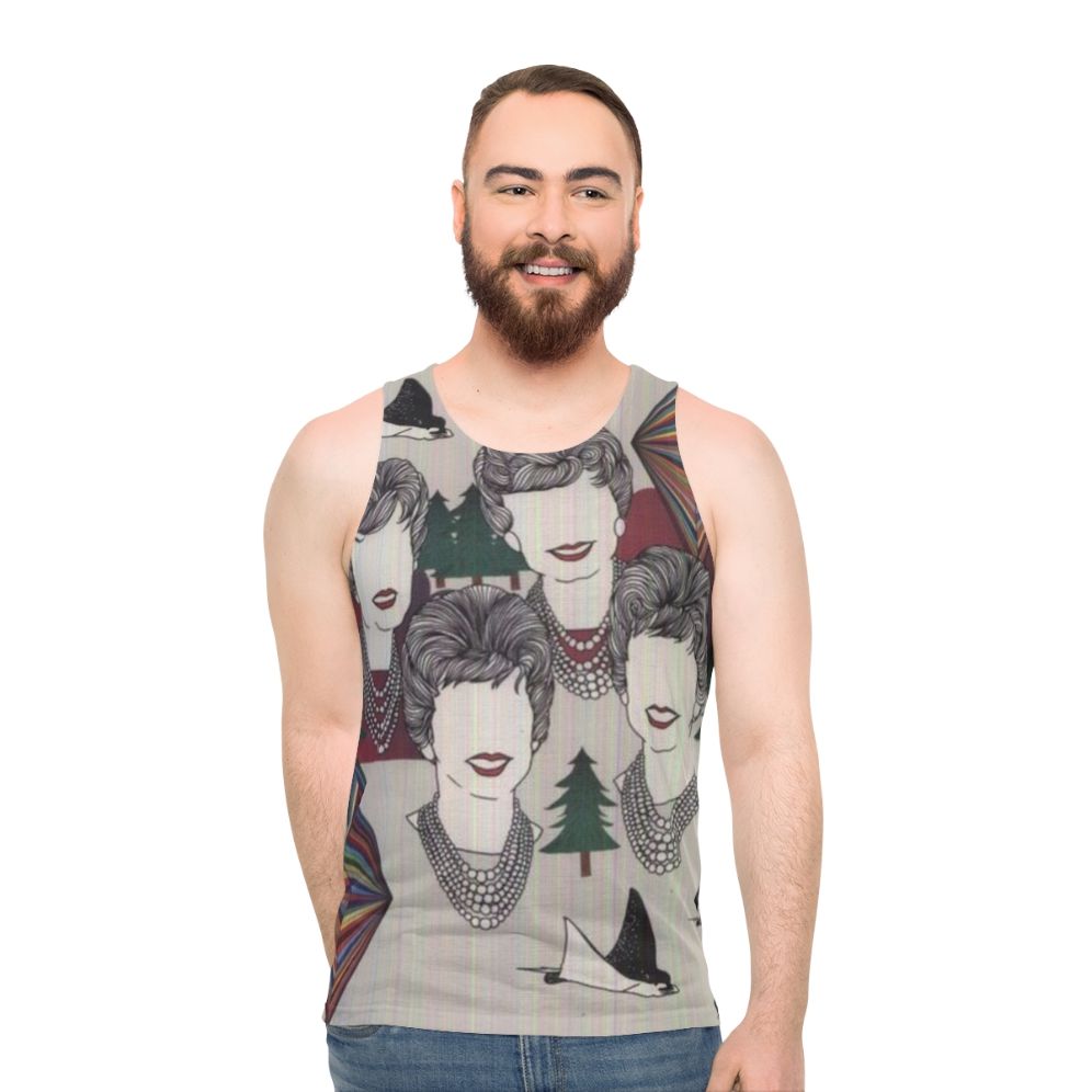 STRFKR unisex tank top with psychedelic album cover art - men