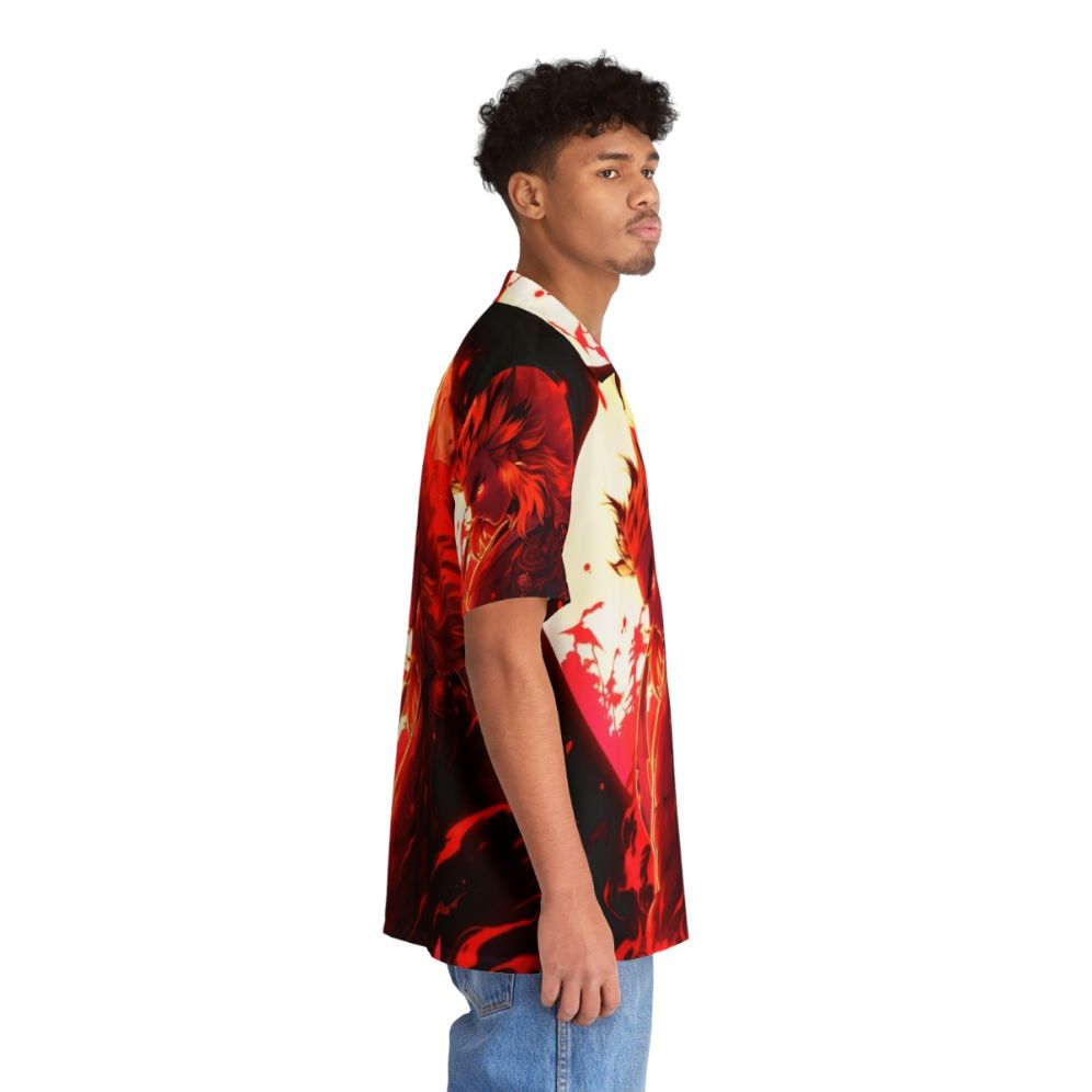 Flame Slayer Hawaiian Shirt with Demon Slayer Anime Inspired Design - People Pight