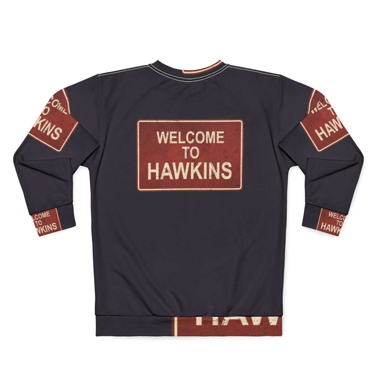 Retro Stranger Things Hawkins Sweatshirt - Back