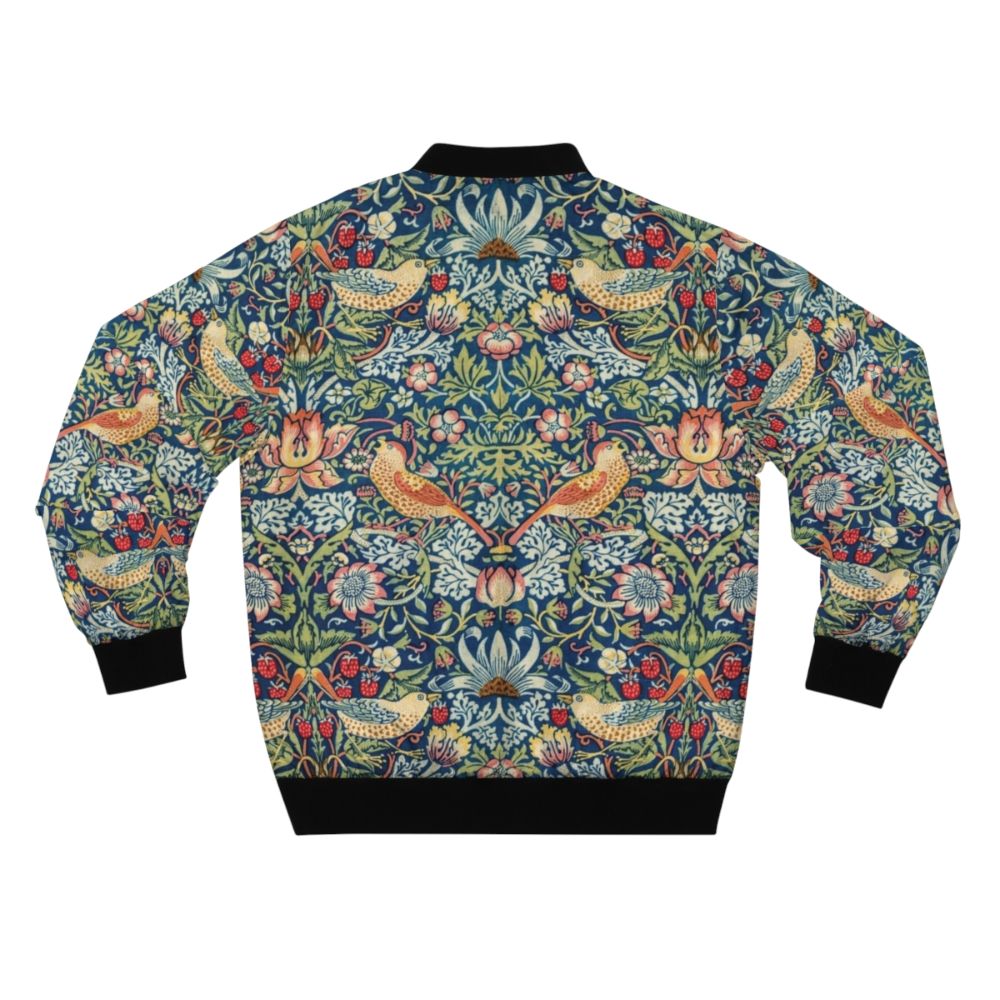 Bomber jacket featuring a floral pattern designed by William Morris - Back