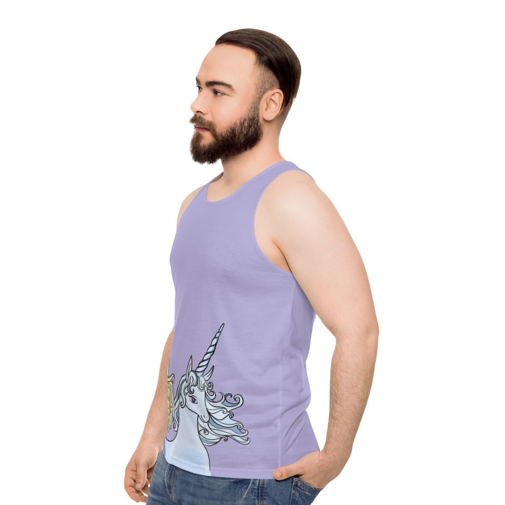 The Last Unicorn Lady Amalthea Unisex Unicorn Tank Top - men side