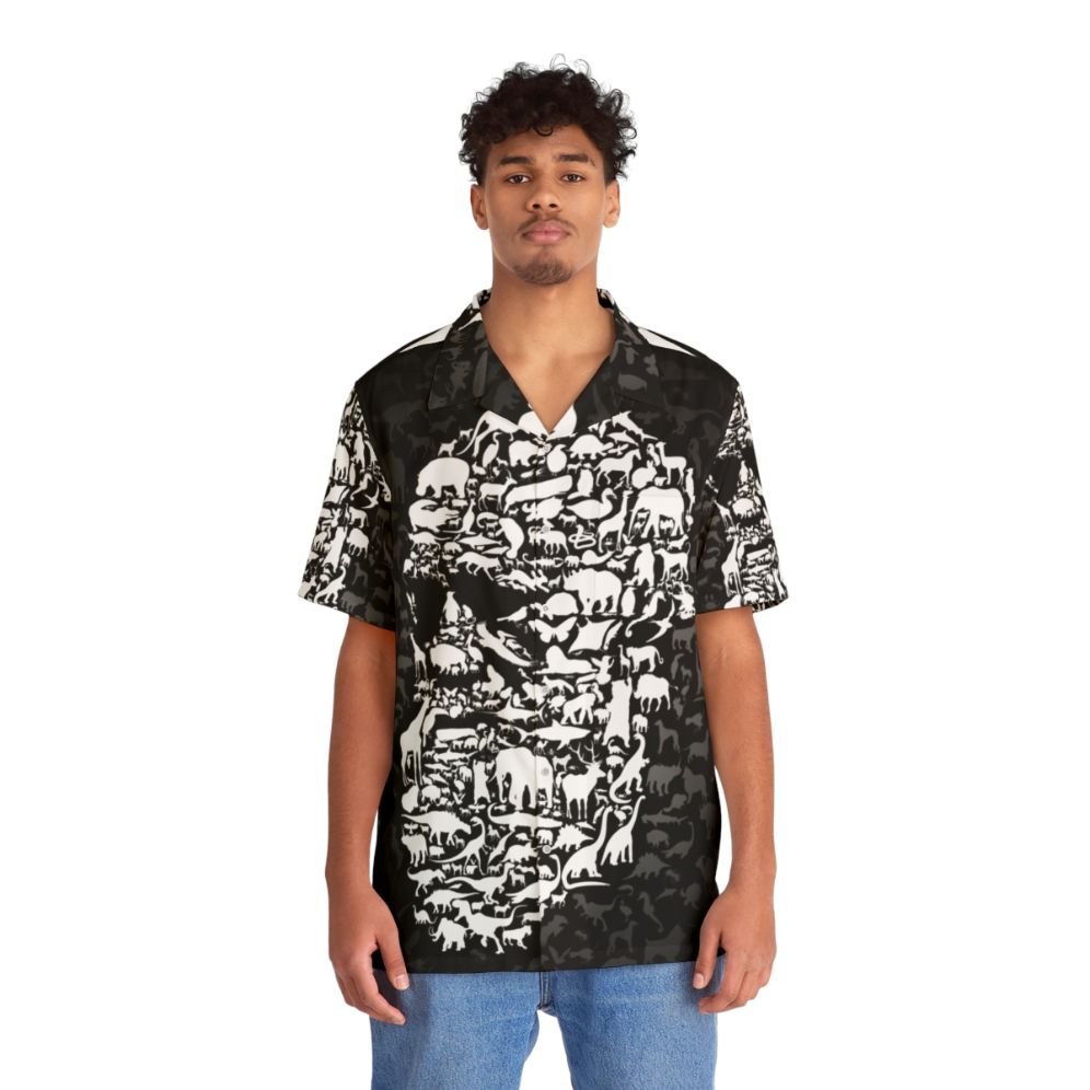 Darwin's Endless Forms Hawaiian Shirt with Nature and Science Motif - People Front