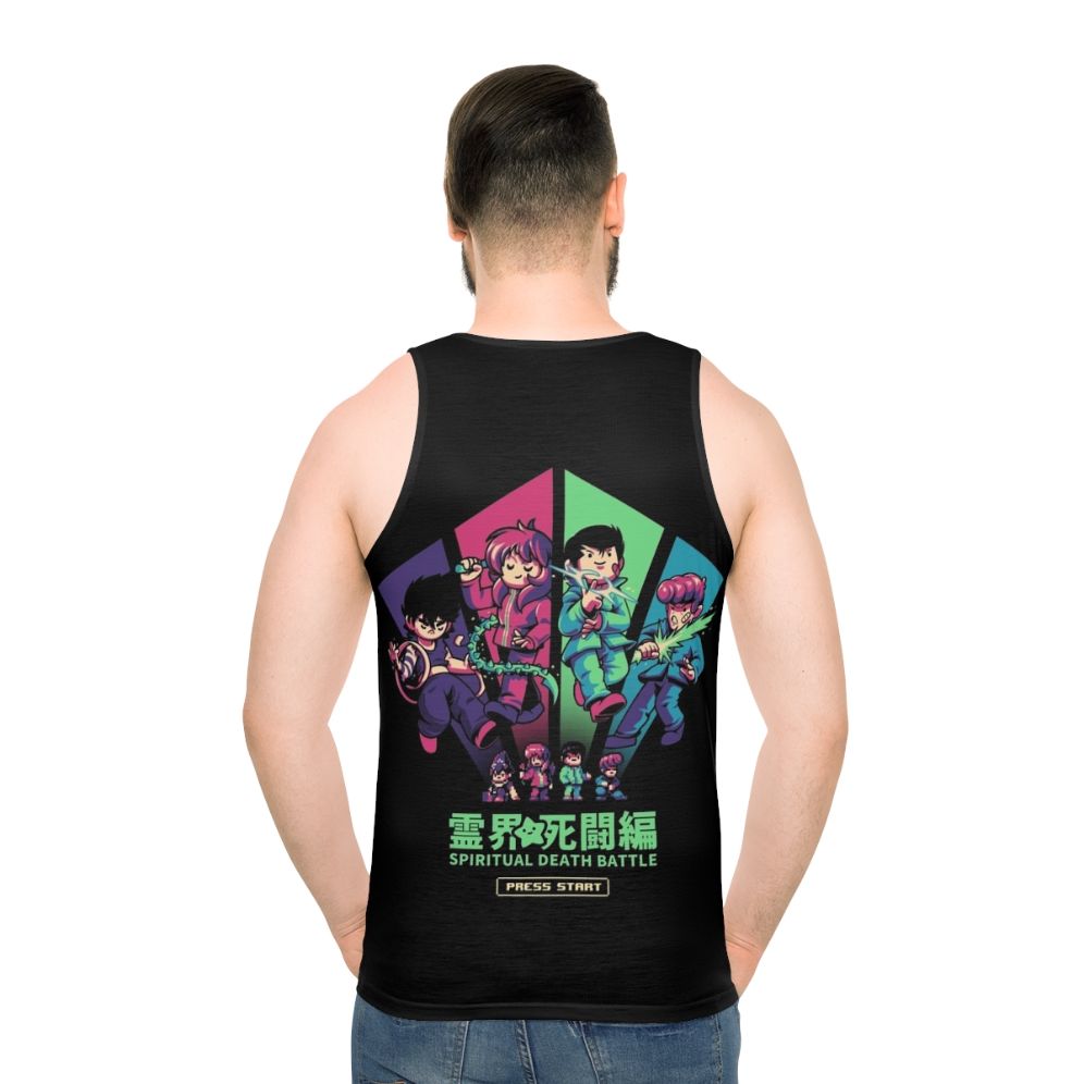 Retro spiritual battle unisex tank top - men back