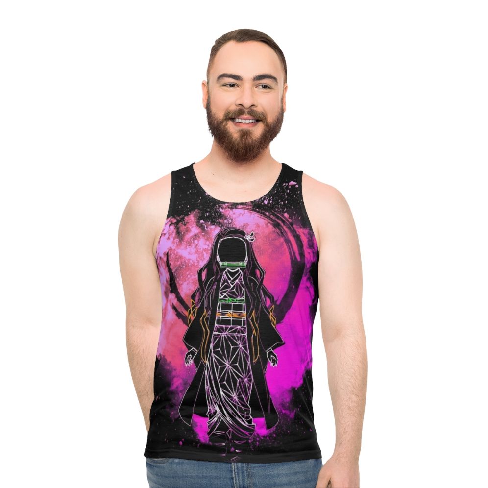 Anime Demon Slayer Unisex Tank Top Featuring Chosen Demon Design - men