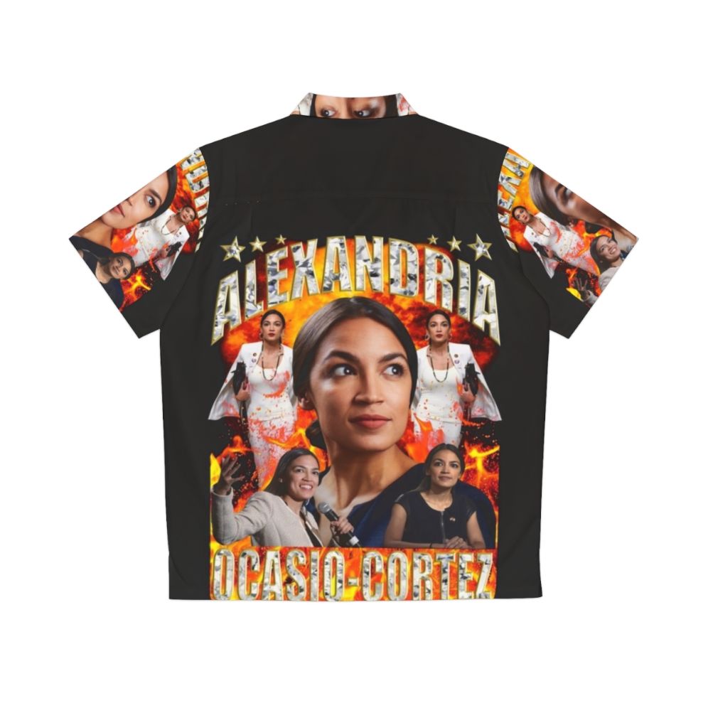 Alexandria Ocasio Cortez Democratic Socialist Hawaiian Shirt - Back