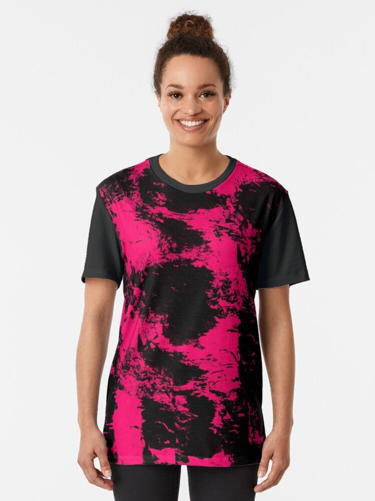 Punk pink and black graphic t-shirt - Women