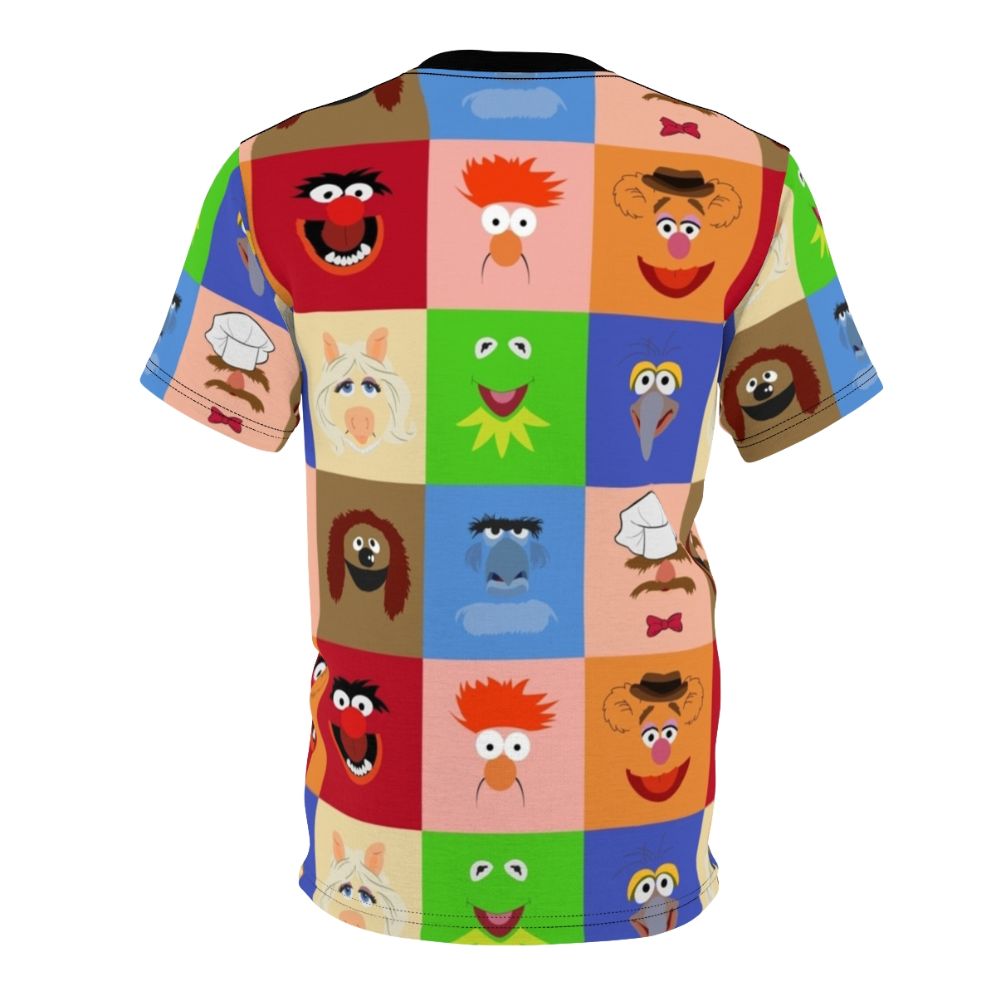 Colorful all-over-print t-shirt featuring various beloved Muppet characters and elements. - Back