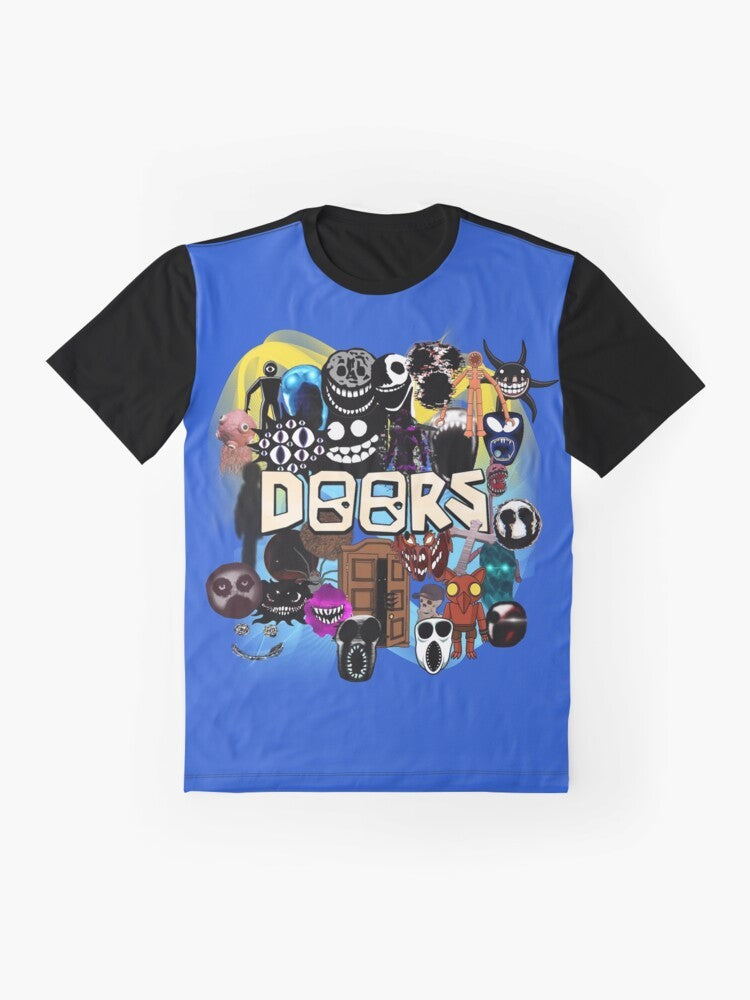 Roblox Doors Game Entities New Update Graphic T-Shirt - Flat lay