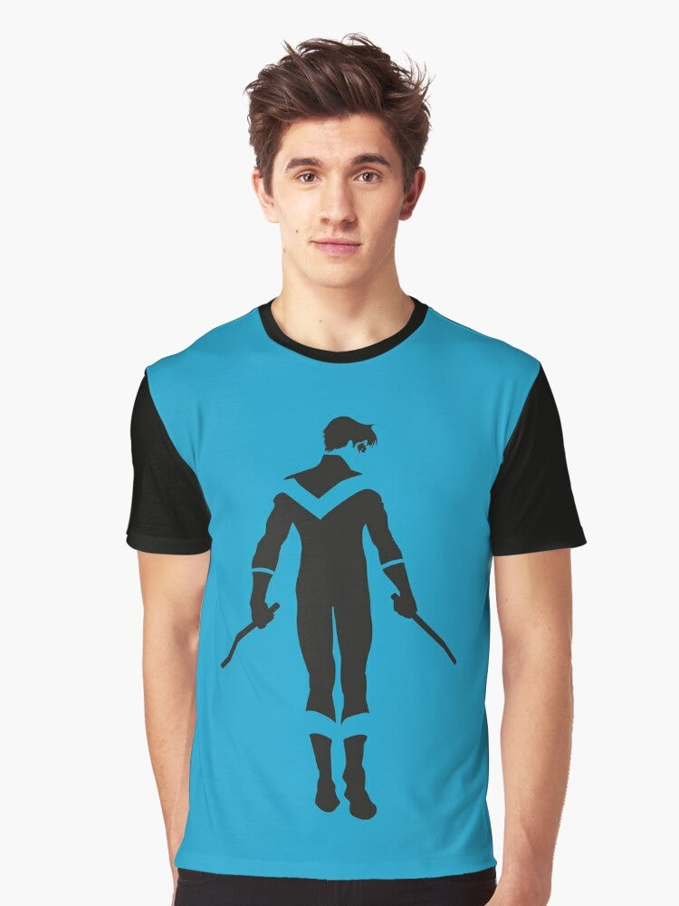 Minimalist Nightwing Graphic T-Shirt featuring Dick Grayson from DC Comics - Men