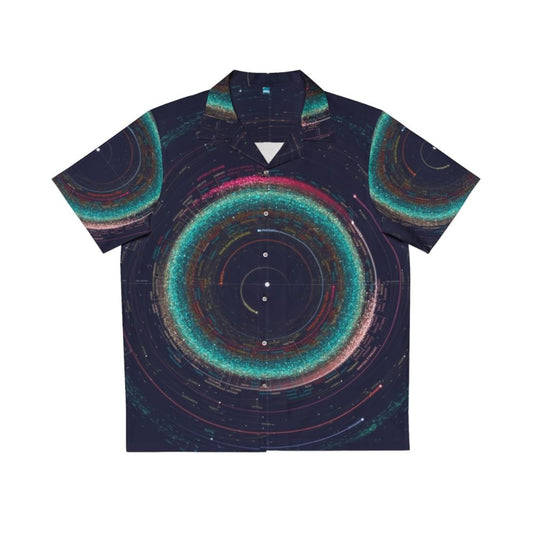 Asteroid Map Hawaiian Shirt with Solar System Design