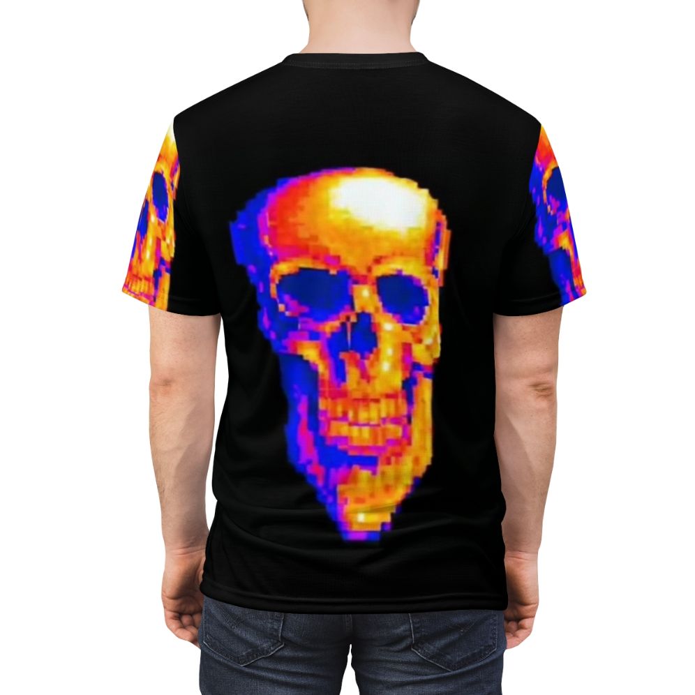 Retro pixel art design AOP t-shirt with Million Dollar Extreme inspired graphics - men back