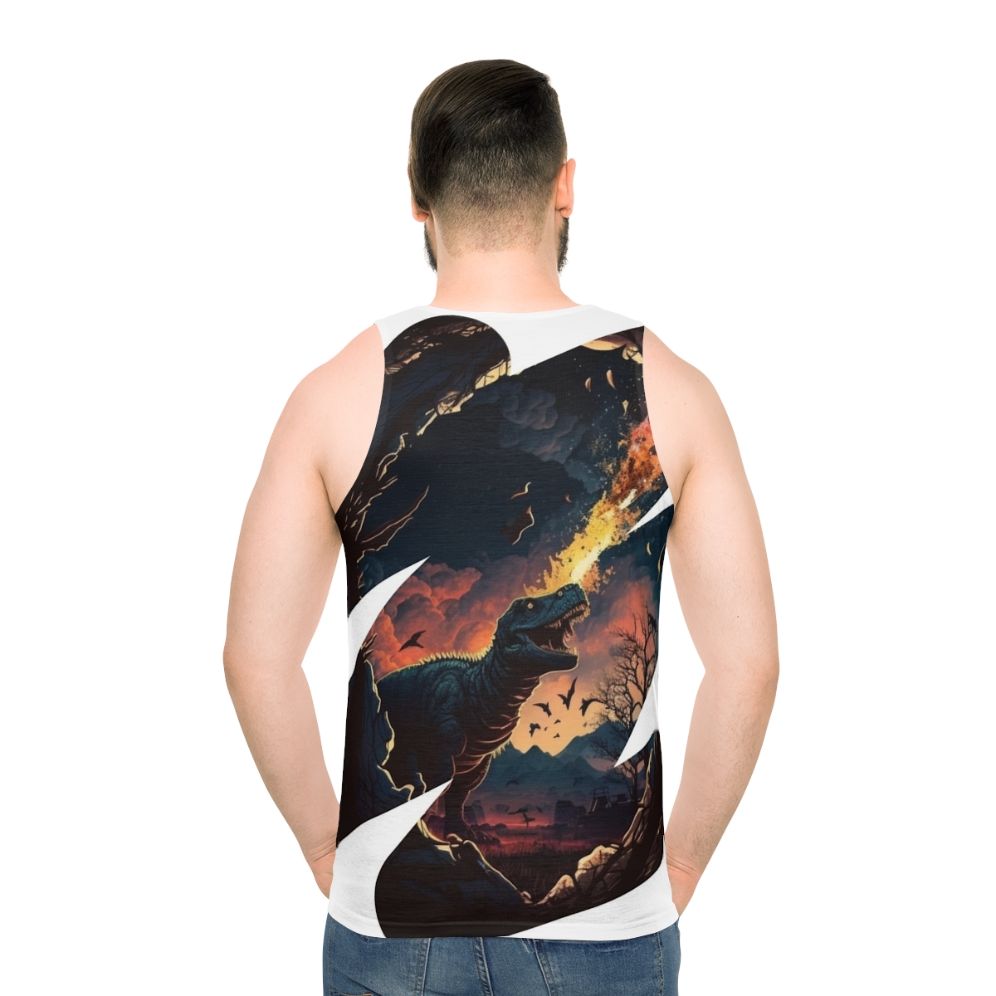 Jurassic era dinosaur unisex tank top - men back