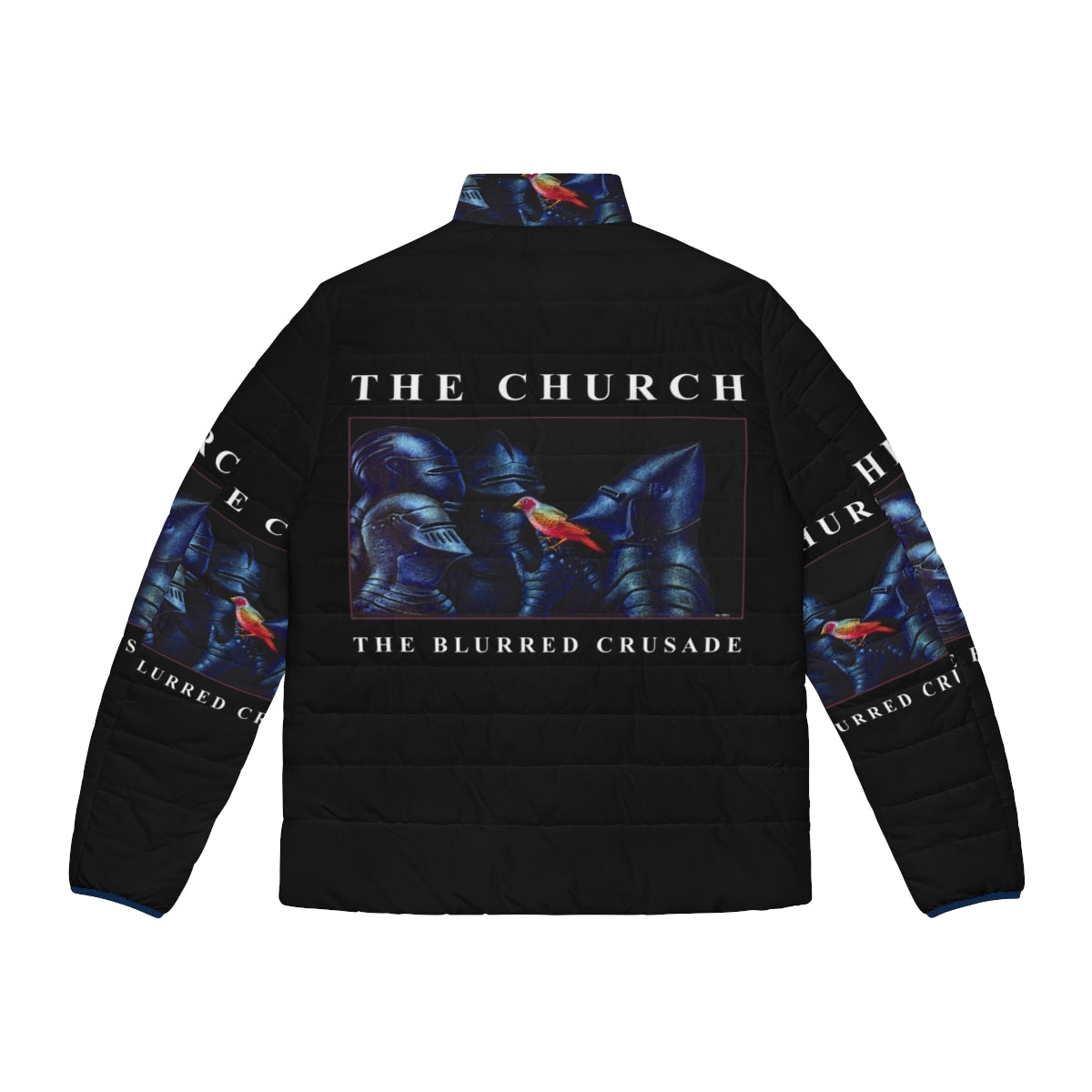 The Church The Blurred Crusade 1980s Retro Puffer Jacket - Back